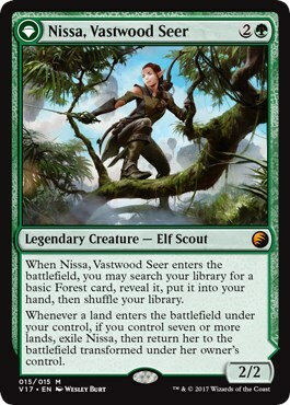 Nissa, Veggente di Boscovasto // Nissa, Saggia Animista Card Front