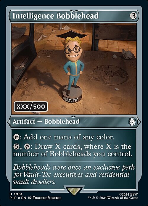 Intelligence Bobblehead Card Front