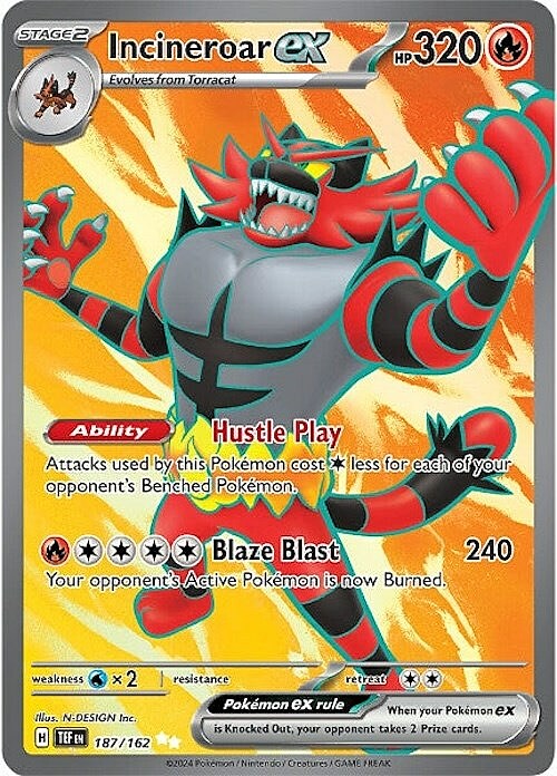 Incineroar ex Card Front