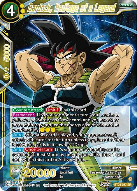 Bardock, Heritage of a Legend Card Front