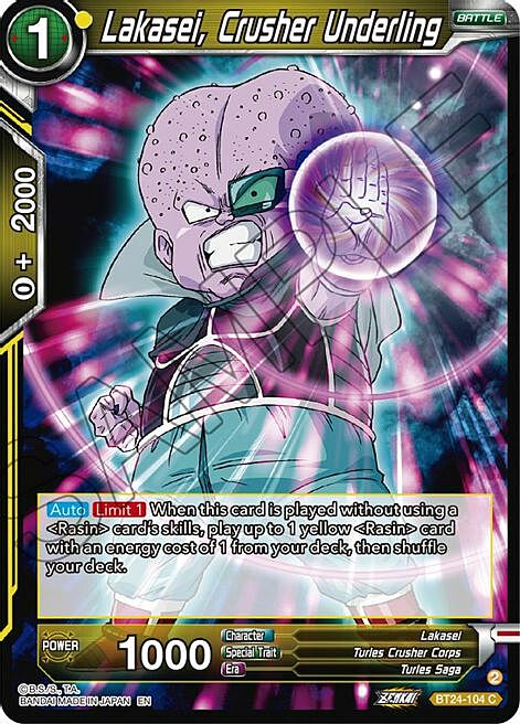 Lakasei, Crusher Underling Card Front