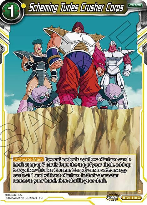 Scheming Turles Crusher Corps Card Front