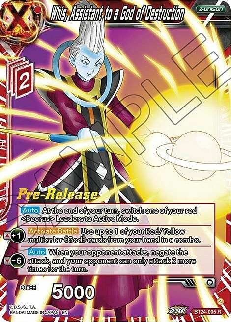 Whis, Assistant to a God of Destruction Card Front