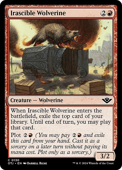 Irascible Wolverine Card Front