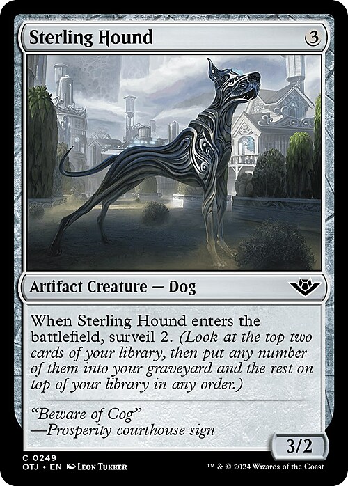 Sterling Hound Card Front