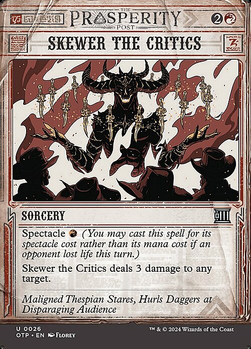 Skewer the Critics Card Front