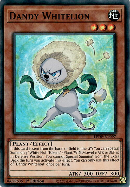 Dandy Whitelion Card Front