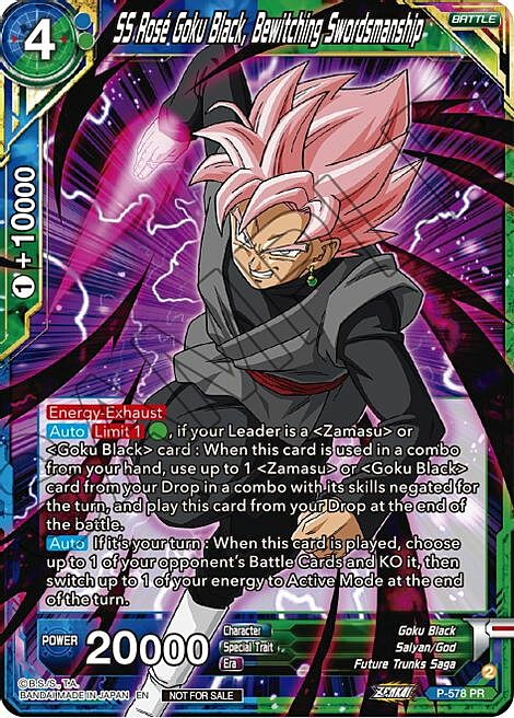 SS Rose Goku Black, Bewitching Swordsmanship Card Front