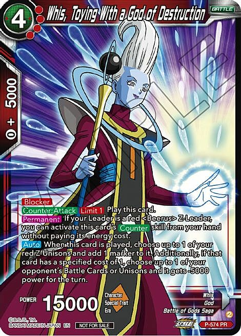 Whis, Toying With a God of Destruction Card Front