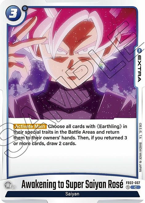 Awakening to Super Saiyan Rose Card Front