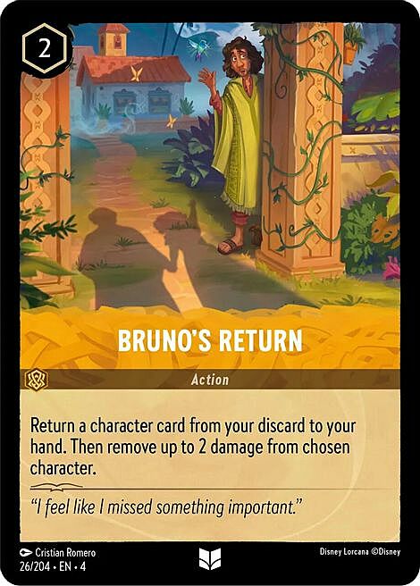 Bruno's Return Card Front