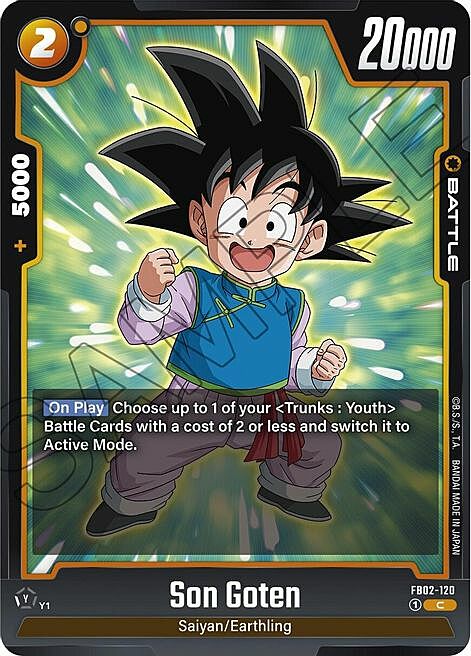 Son Goten Card Front