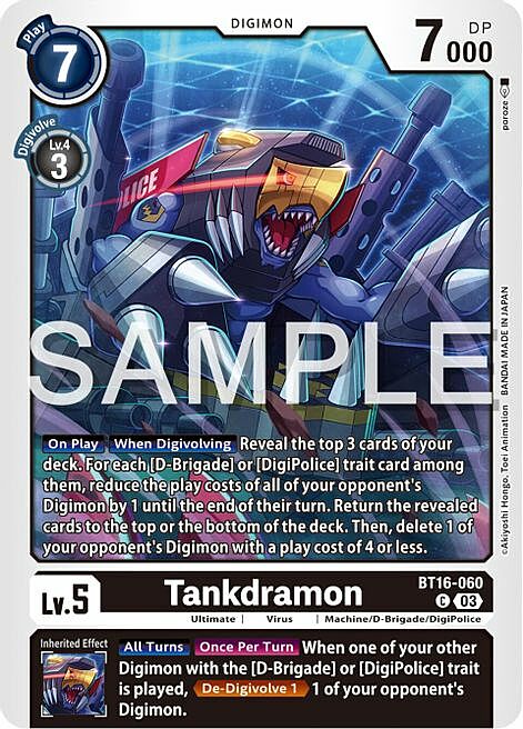 Tankdramon Card Front