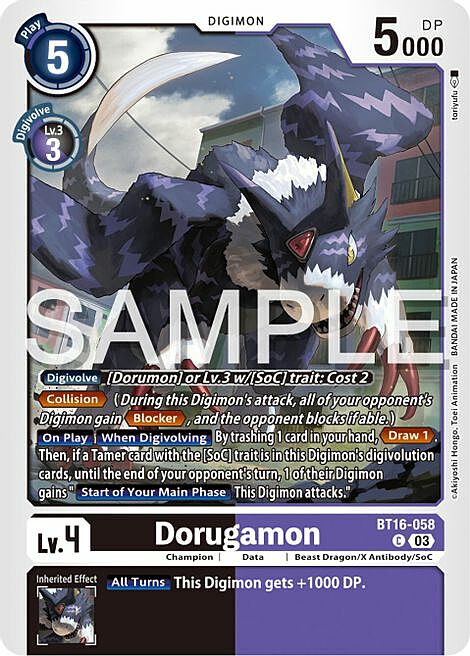 Dorugamon Card Front