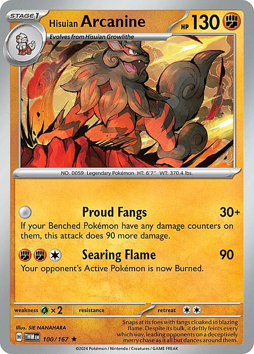 Hisuian Arcanine Card Front