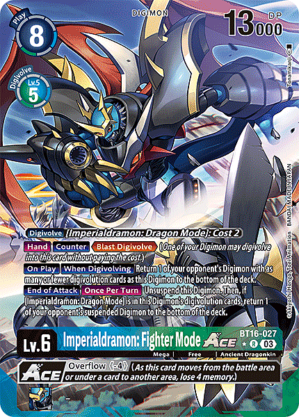 Imperialdramon: Fighter Mode Ace Card Front