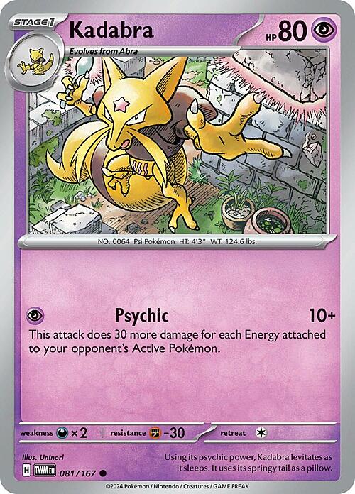 Kadabra Card Front