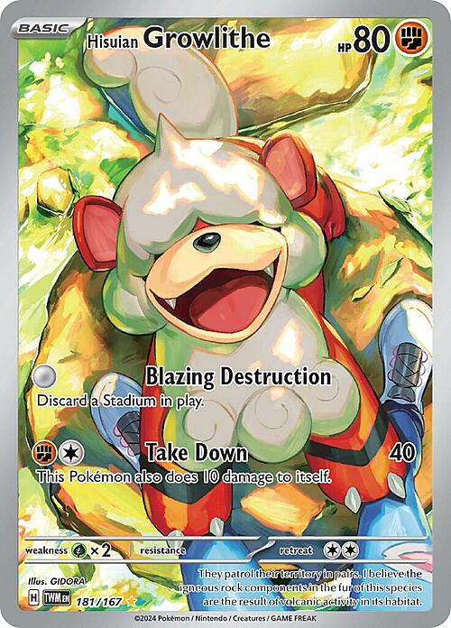 Hisuian Growlithe Card Front