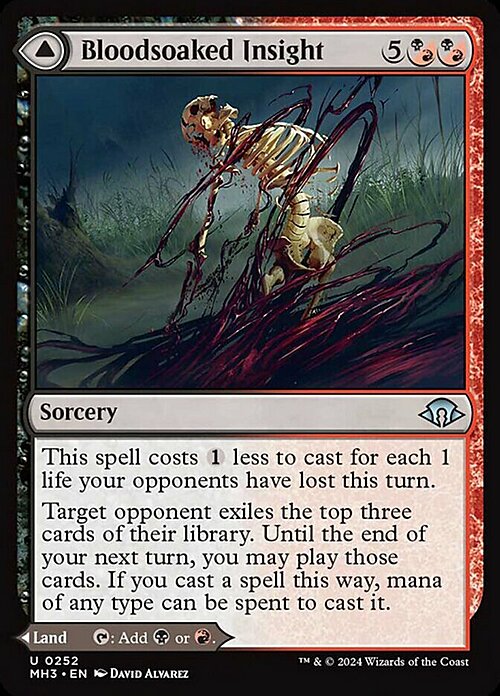 Bloodsoaked Insight // Sanguine Morass Card Front