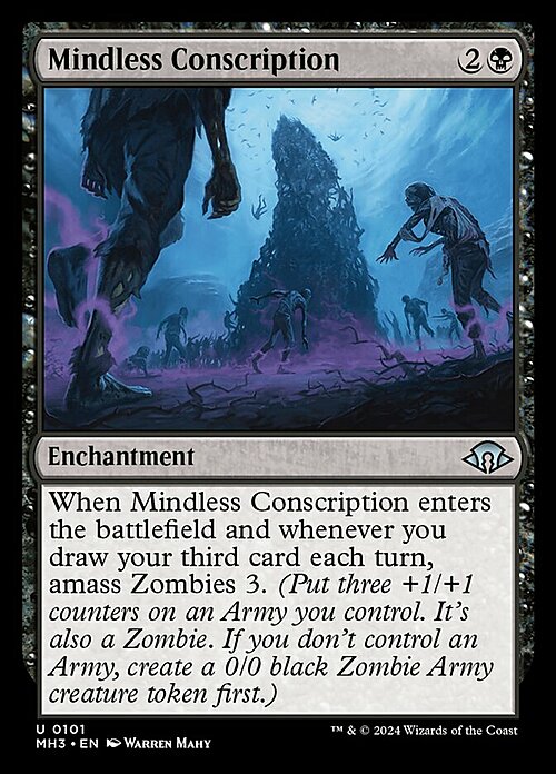 Mindless Conscription Card Front