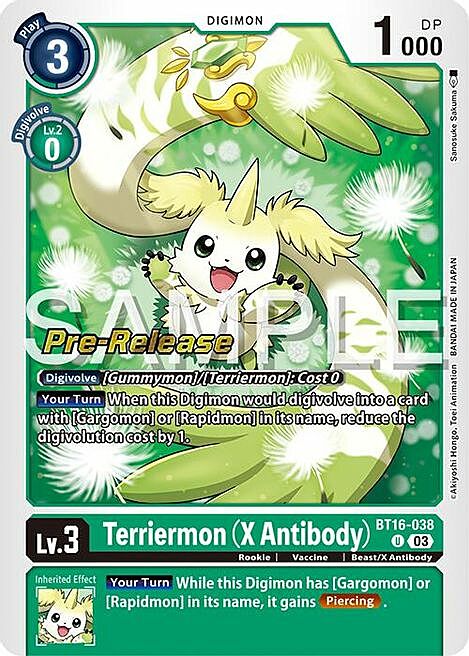 Terriermon (X Antibody) Card Front