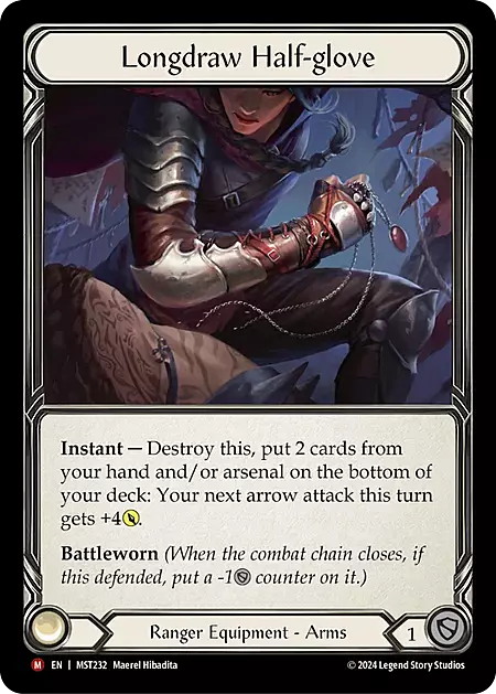 Longdraw Half-Glove Card Front