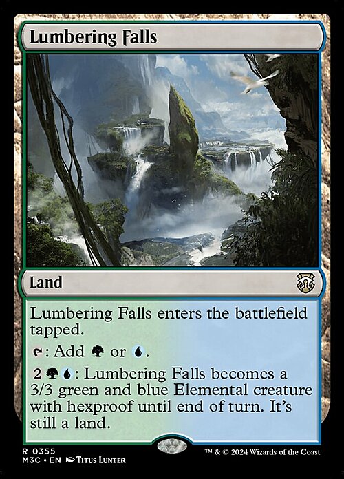 Lumbering Falls Card Front