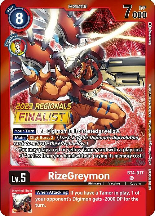 RizeGreymon Card Front