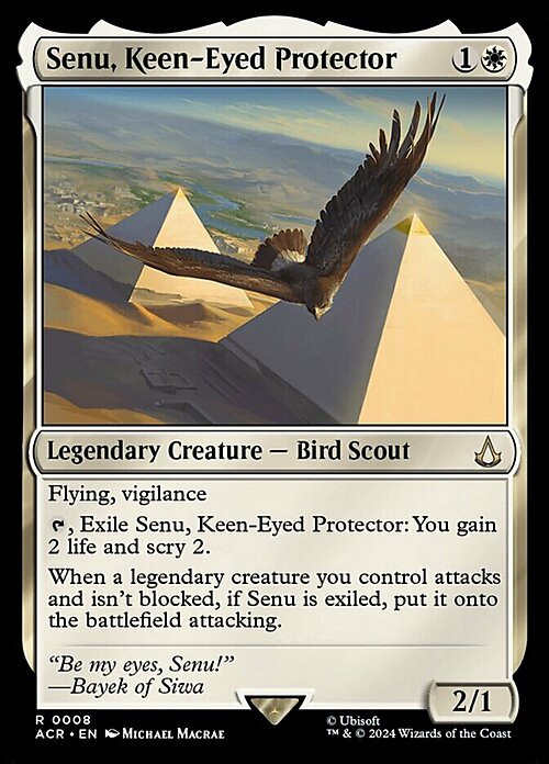 Senu, Keen-Eyed Protector Card Front