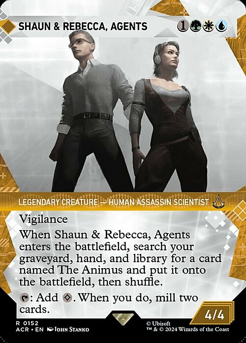 Shaun & Rebecca, Agents Card Front