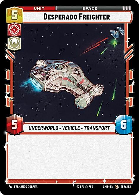 Desperado Freighter Card Front