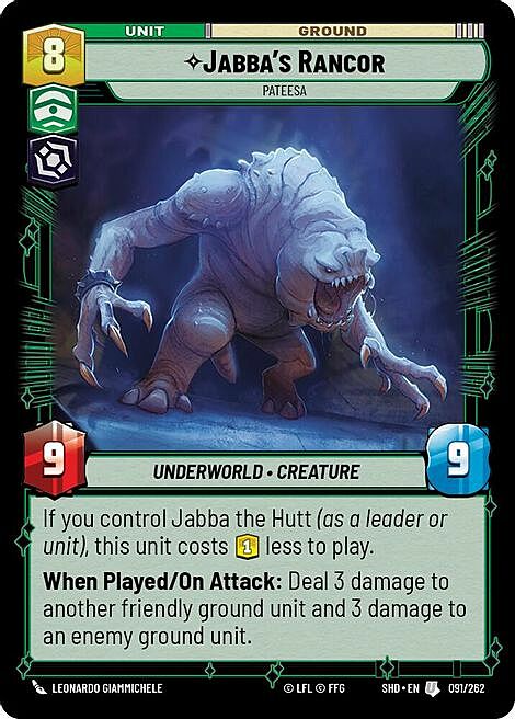 Jabba's Rancor - Pateesa Card Front