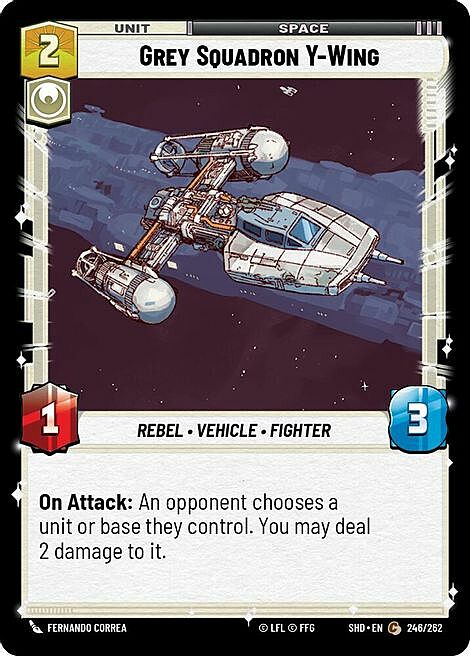 Grey Squadron Y-Wing Card Front