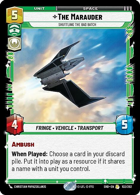 Marauder, Trasporto Della Bad Batch Card Front