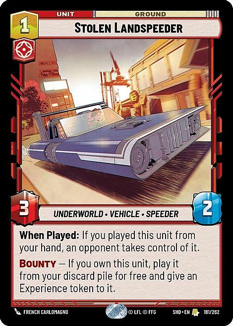 Stolen Landspeeder Card Front