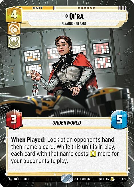 Qi'ra - Playing Her Part Card Front