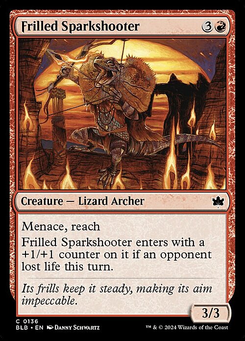 Frilled Sparkshooter Card Front