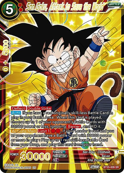 Son Goku, Attack to Save the World Card Front