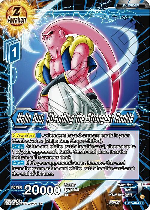 Majin Buu, Absorbing the Strongest Rookie Card Front