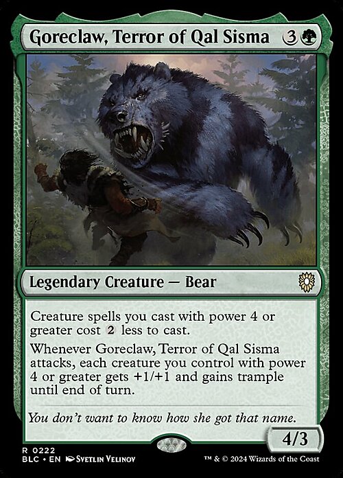 Goreclaw, Terror of Qal Sisma Card Front