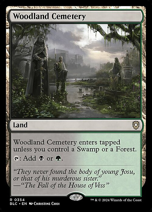 Woodland Cemetery Card Front