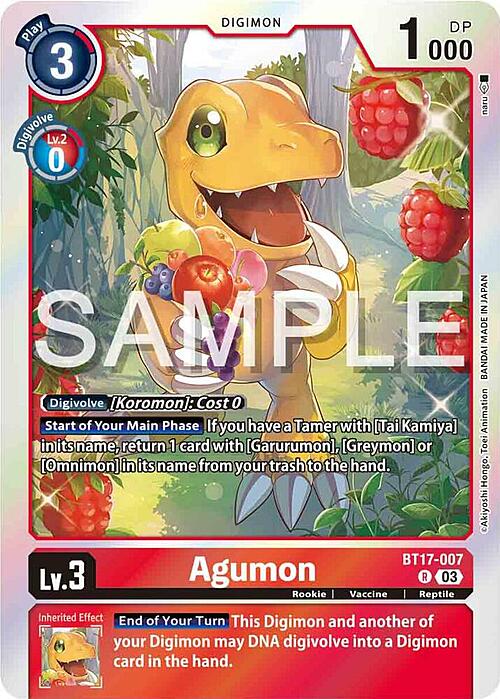 Agumon Card Front