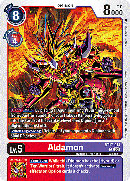 Aldamon Card Front