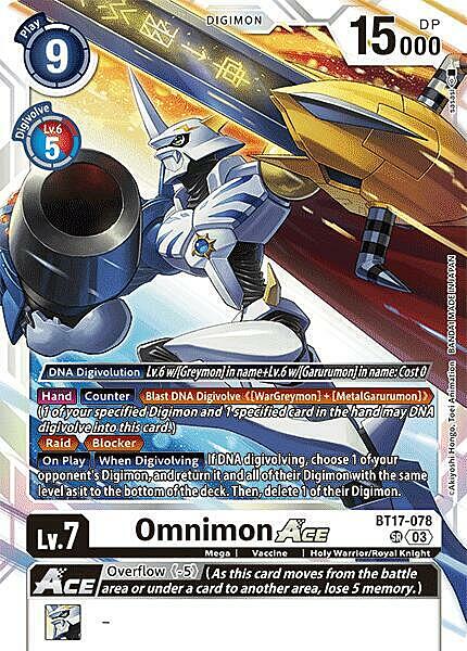 Omnimon Ace Card Front