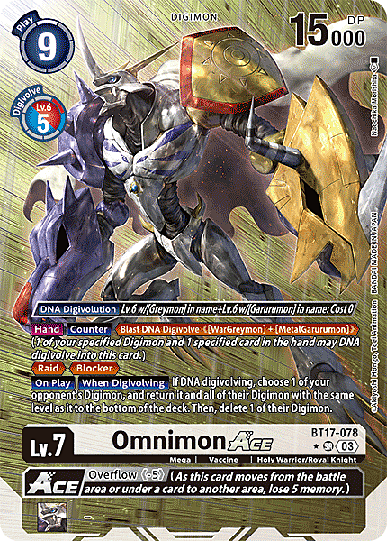 Omnimon Ace Card Front