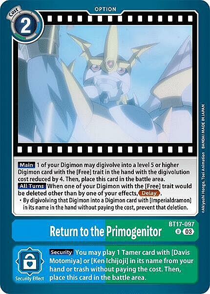 Return to the Primogenitor Card Front