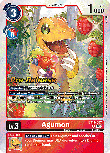 Agumon Card Front