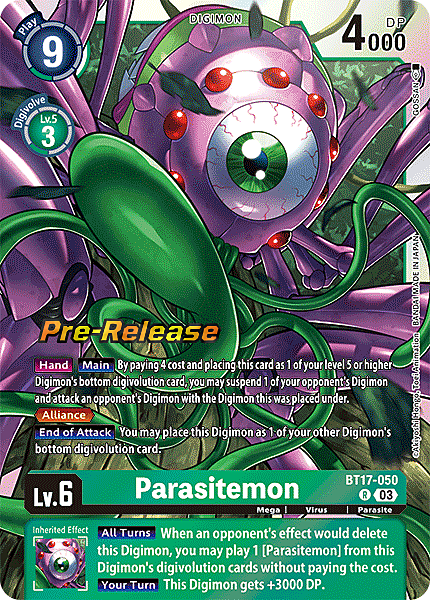 Parasitemon Card Front