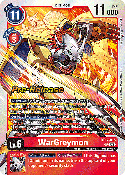 WarGreymon Card Front