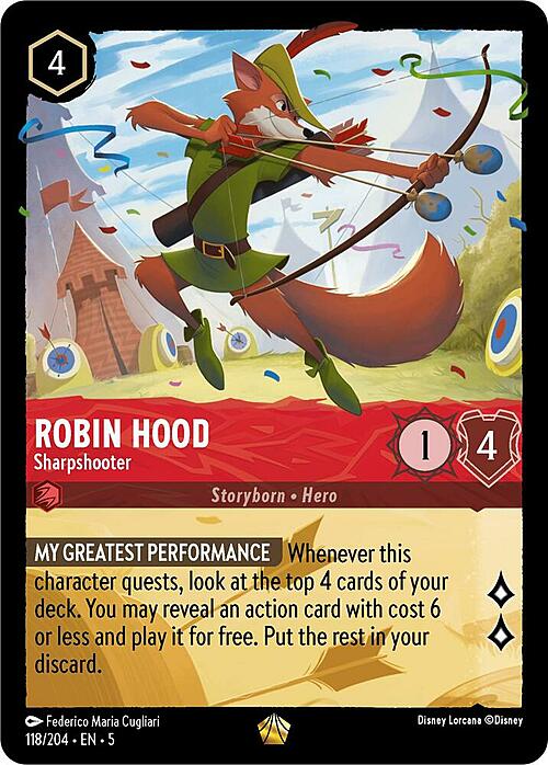 Robin Hood - Sharpshooter Card Front